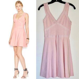 Guess - Rose Pink Fit & Flare Bandage Dress - S